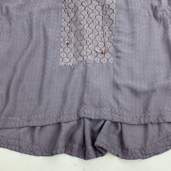 Free People Pullover Top shirt purple lavender Size Small oversized Lace Tassel - Picture 9 of 16